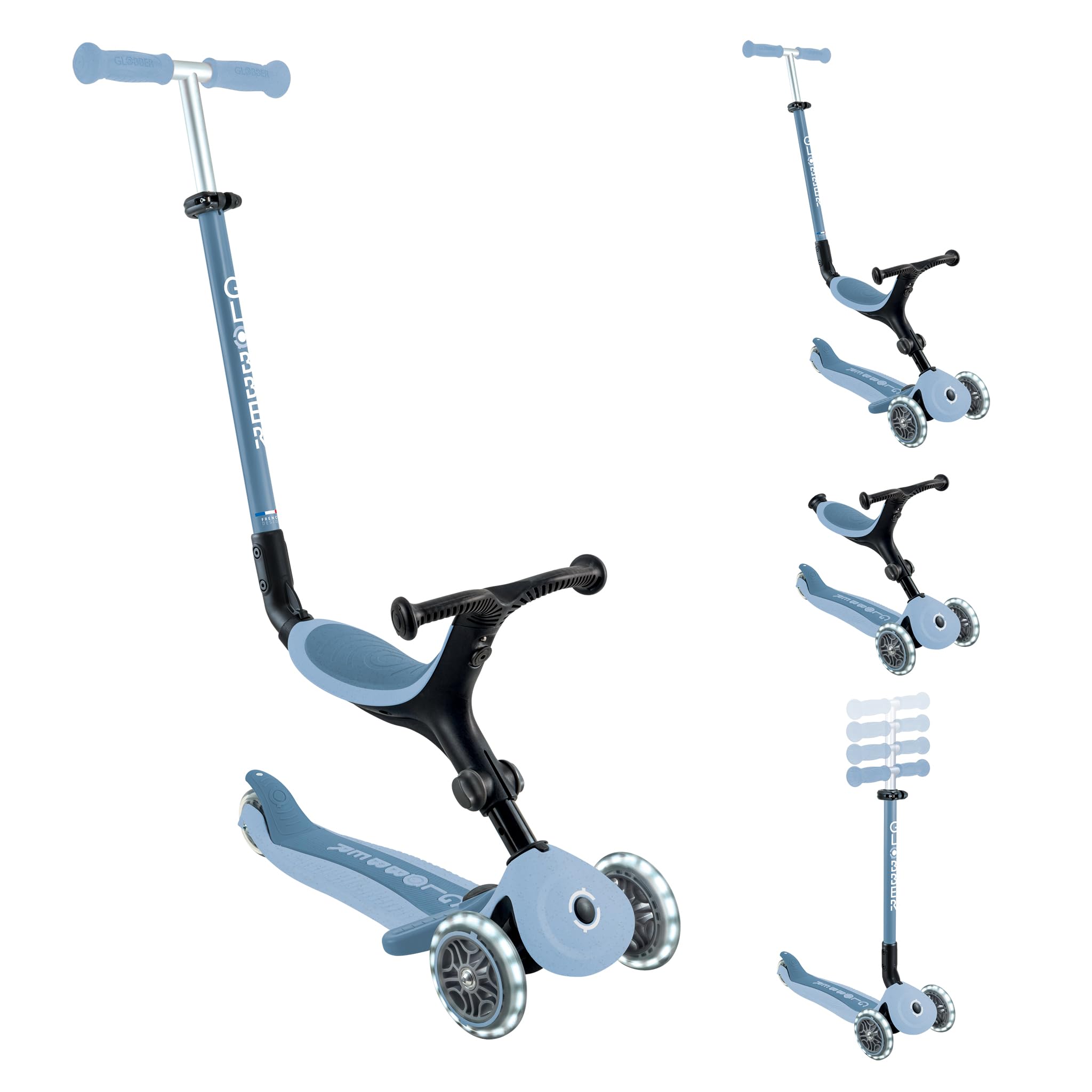 Globber Go Up Active Lights Eco Blueberry