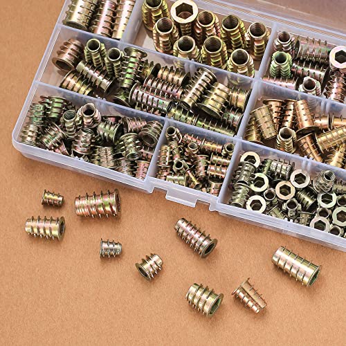 Inserti filettati, 155 pezzi, dado esagonale