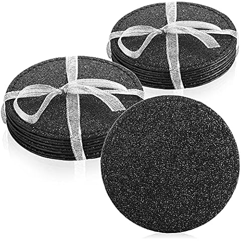 com-four® Dessous de Verre Noir 8 pièces Cover