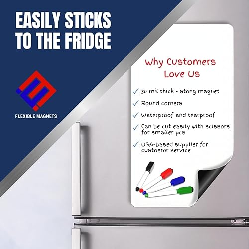 Miniatura 8 de Hojas magnéticas de vinilo flexible con esquinas redondas, hojas magnéticas imprimibles, imanes para automóviles de 12 x 18 pulgadas, 30 mil