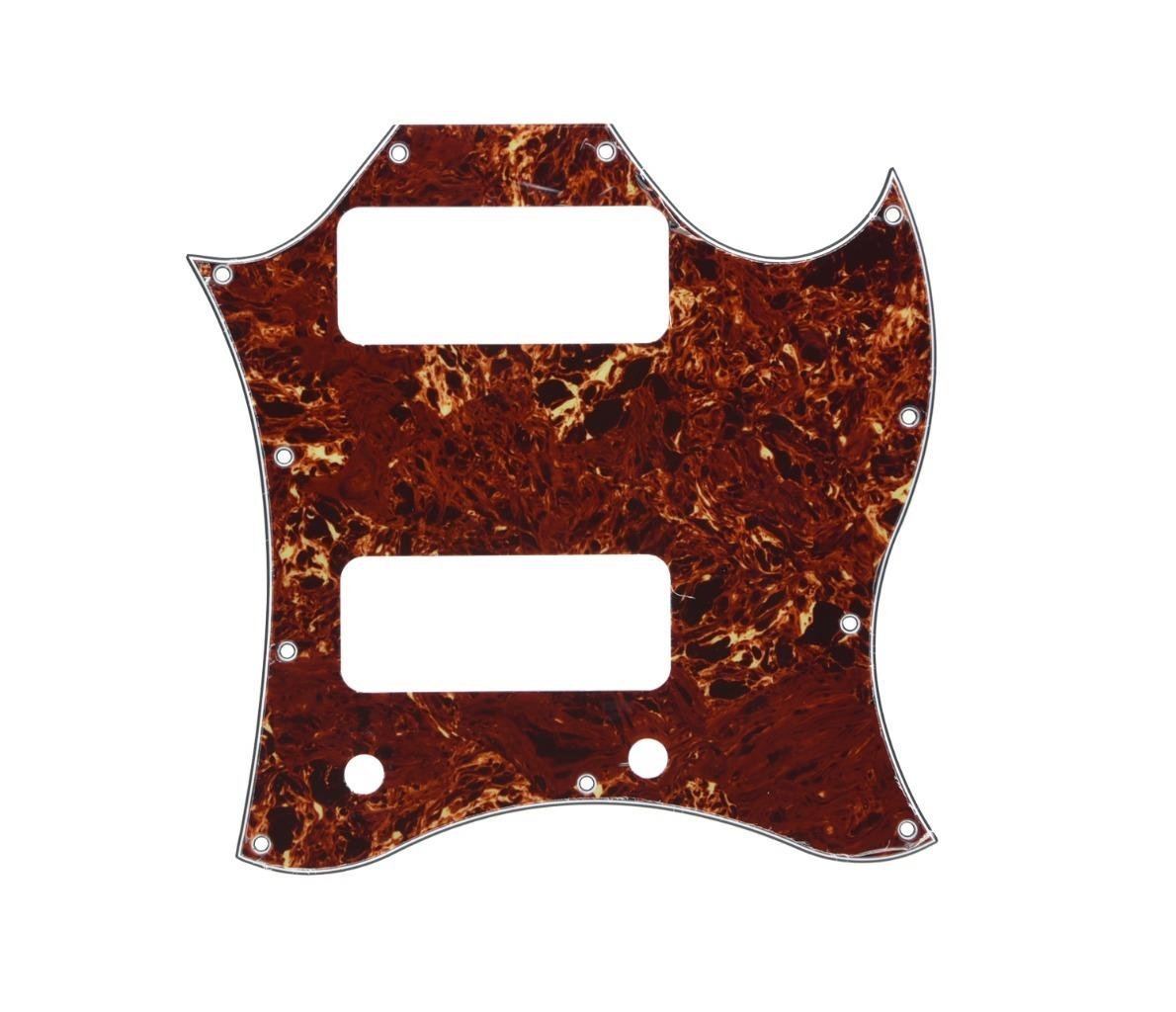 KAISH Standard SG Special Full Face Guitar Pickguard with P90 Pickup Hole Vintage Tortoise