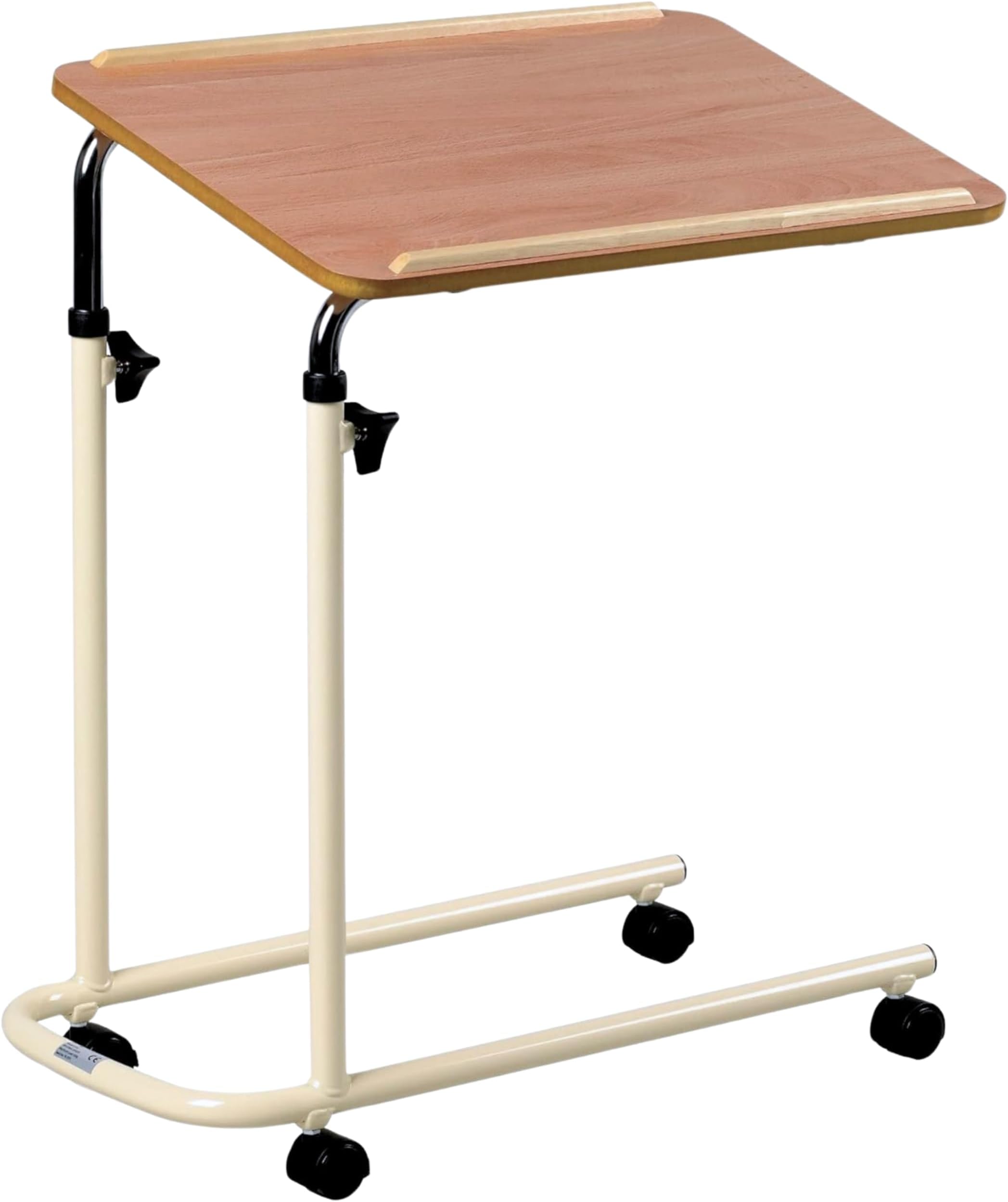 Days Peformance Health Overbed Table with Wheels, Height Adjustable, Lightweight Chair/Bed Table for Elderly, Use for Meals, Work and Activities, 66 x 64 x 46 cm, Flat Packed Version