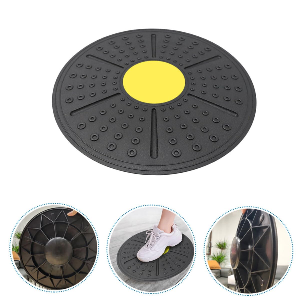 BESTonZON 1pezzi Tavola Per Esercizi Di Fitness Attrezzo in Pp Di Rotazione Gradi Dispositivo Per Migliorare Stabilità Coordinazione Utile Per Riabilitazione e Allenamento Muscolare