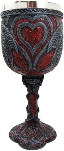 Miniatura 6 de Ebros - Vaso de vino de sangre con diseño de dragón de doble dragón celta, 7 pulgadas de alto, medieval, renacentista, con temática de mazmorras y