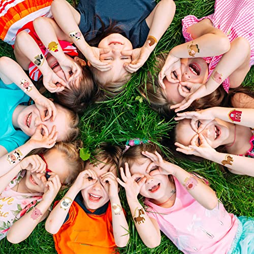 Estune 500 Pieces Farmhouse Animal Temporary Tattoos For Kids Farmhouse Animal Tattoos Kids Tattoo Stickers For Kids Pig, Calf, Lamb, Chick Animal Temporary Tattoos For Teens Theme Party Supplies #TOP2