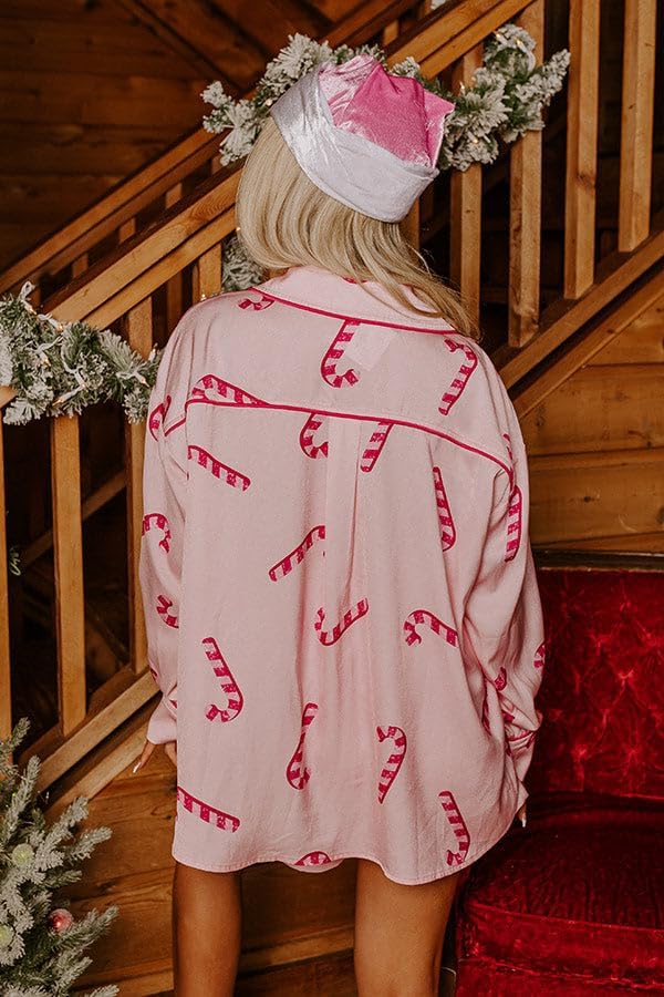 Faretumiya Women Christmas Pajamas Shorts Sets Xmas Printed Long Sleeve Button Shirt Lounge Set 2 Piece Santa Pjs Sleepwear - Image 5