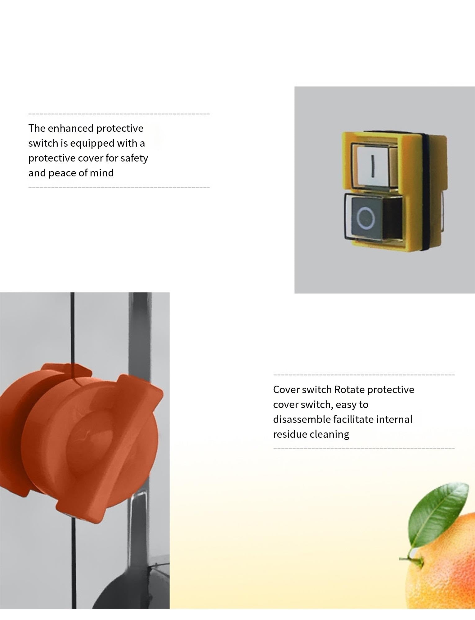 Exprimidor de jugo automático de naranja comercial, exprimidor de acero inoxidable de 120 W con cubos de recogida de cáscara y filtro extraíble, extrae 22-30 naranjas por minuto