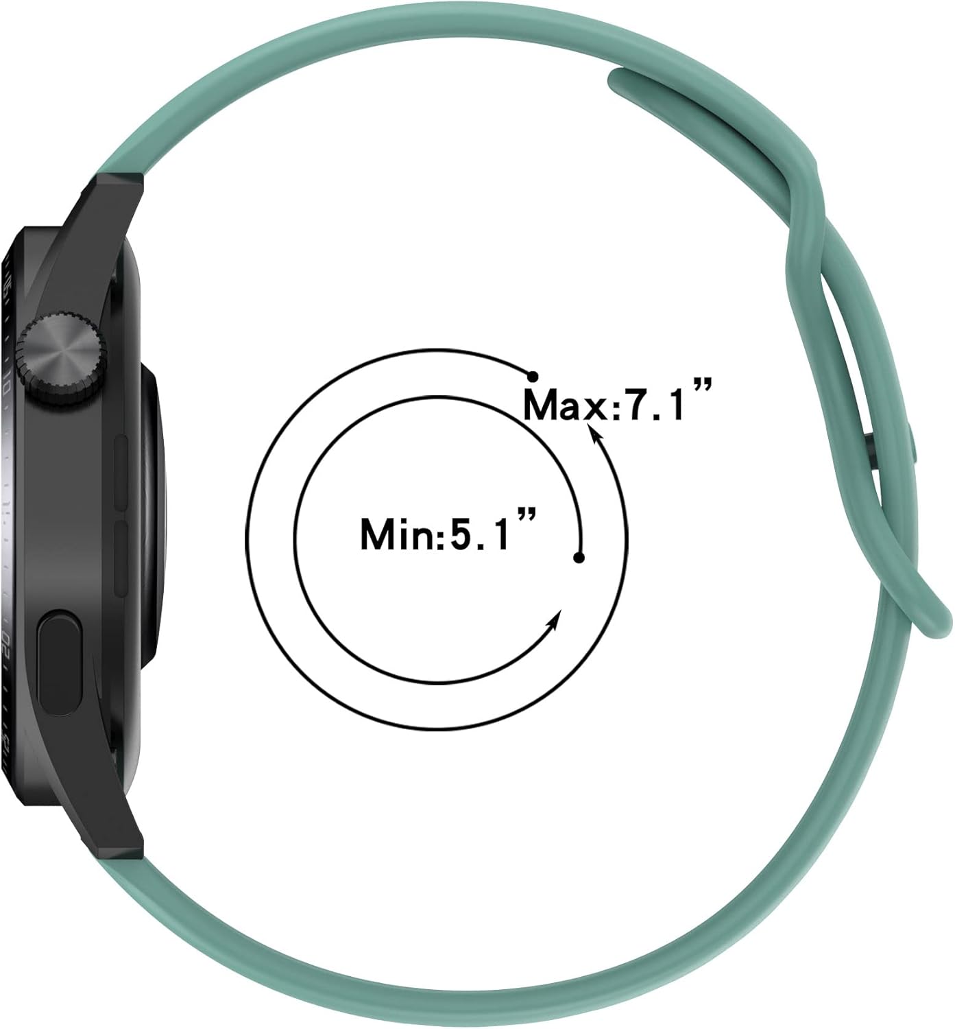 Replacement Band Compatible with WZWNEER Watch,Soft Silicone Smart Watch Band Adjustable Quick Release Smartwatch Band for WZWNEER Watch Band Accessories - Image 4