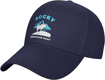 Rocky Mountain Goat Baseball Cap for Women Men Adjustable Outdoor Casual Sun Hat Dad Golf Cap