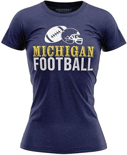 Camiseta de fútbol de Michigan para mujer, camisas de Michigan, ropa para el día del partido