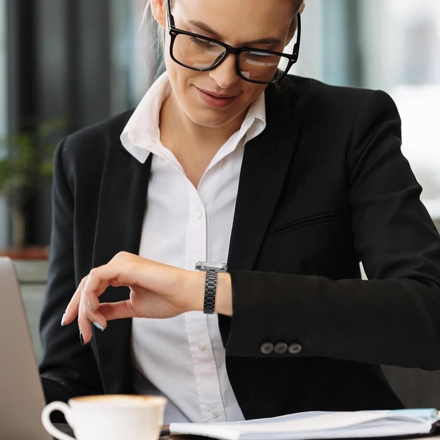 MoKo Thin Band Compatible Apple Watch Band Ultra3/2/1 49mm/Series 11/10/9/8/7/6/5/4/3/2/1/SE3/SE2/SE 46/45/44/42/41/40/38mm,Slim Stainless Steel Wristband Metal Replacement Adjustable Strap - Image 7