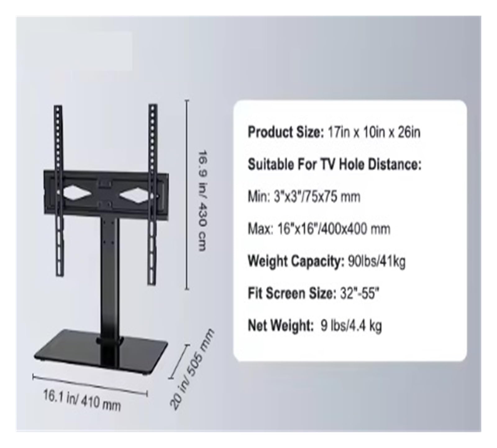 ZBZFGE Soporte para TV Ajustable, Soporte Giratorio para TV de Piso para televisores de 32 a 85 Pulgadas, Soporte para TV portátil, VESA máx. 600 x 800 mm, Altura Ajustable, Compatibilidad, Resistente