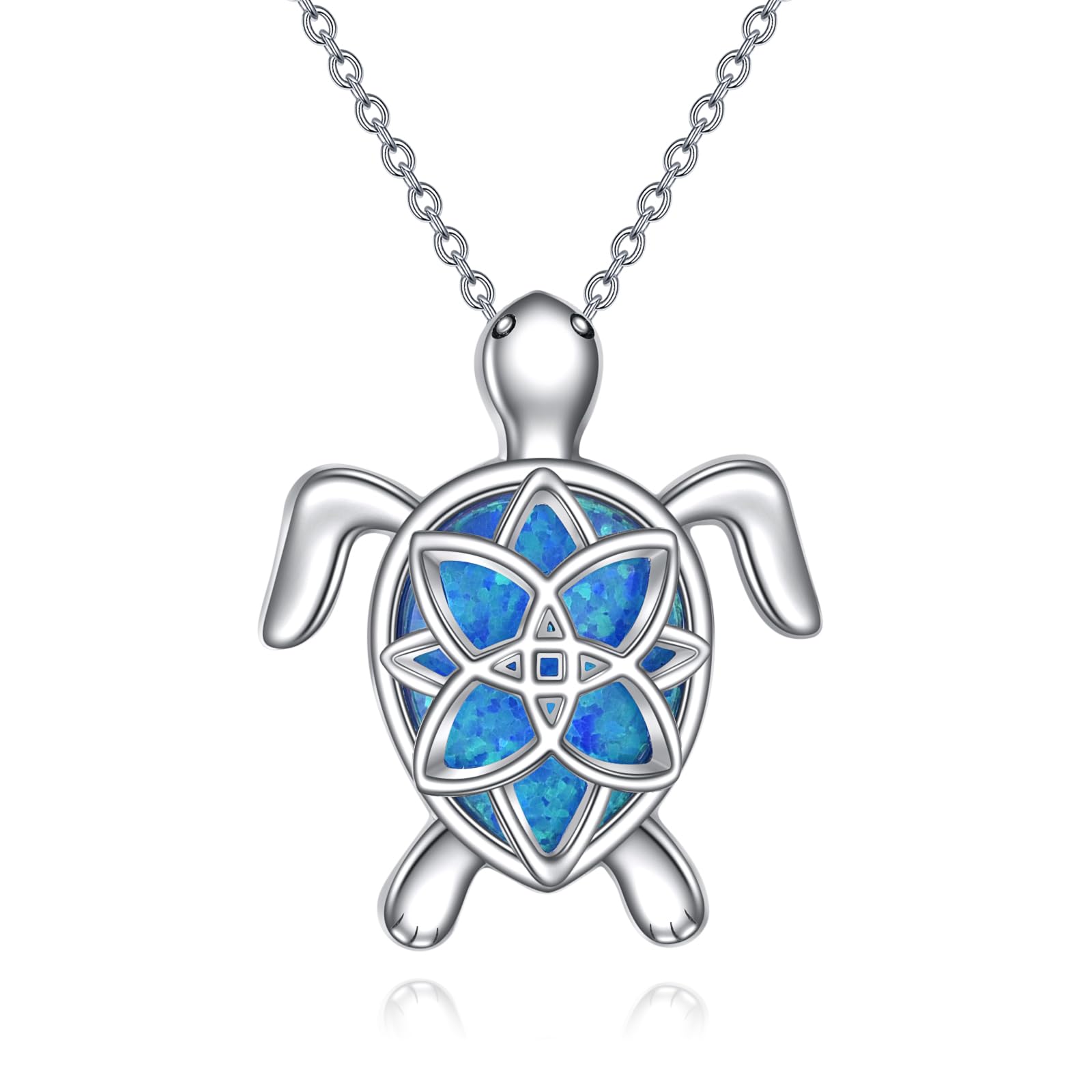 POPLYKE Owl/Horse/Turtle/Snake Necklace 925 Sterling Silver Celtic Animal Pendant Jewelry Gifts for Women