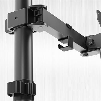 Display Bracket Arm Single Monitor Mount for 1332 Screens up to 17.6 lbs, Adjustable Monitor Mount Arm Full Motion with C-Clamp & Grommet Base, Max VESA 100x100mm Display Bracket