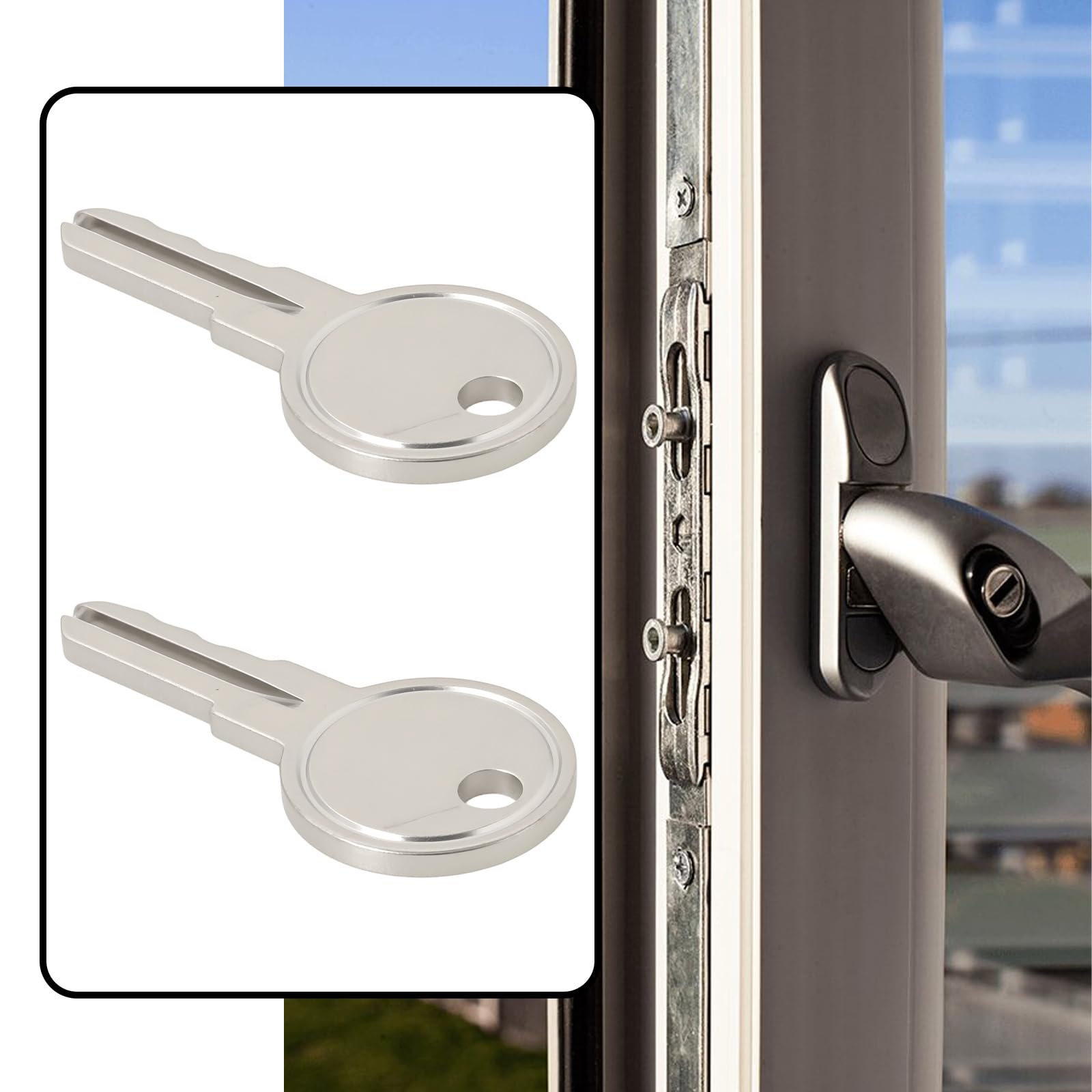 EMSea 5Pcs UPVC Window Handle Key Compatible with Securistyle Window Lock - Image 2
