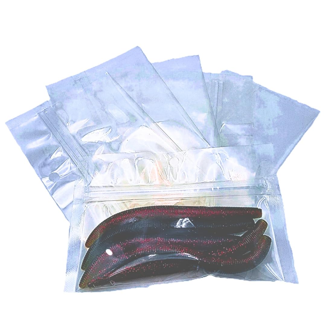 Custom Fishing Lure Pouches – Resealable Bags for Soft Plastics, Swimbaits, Worms, and Jigs – Clear, Durable, Waterproof – Custom Sizes
