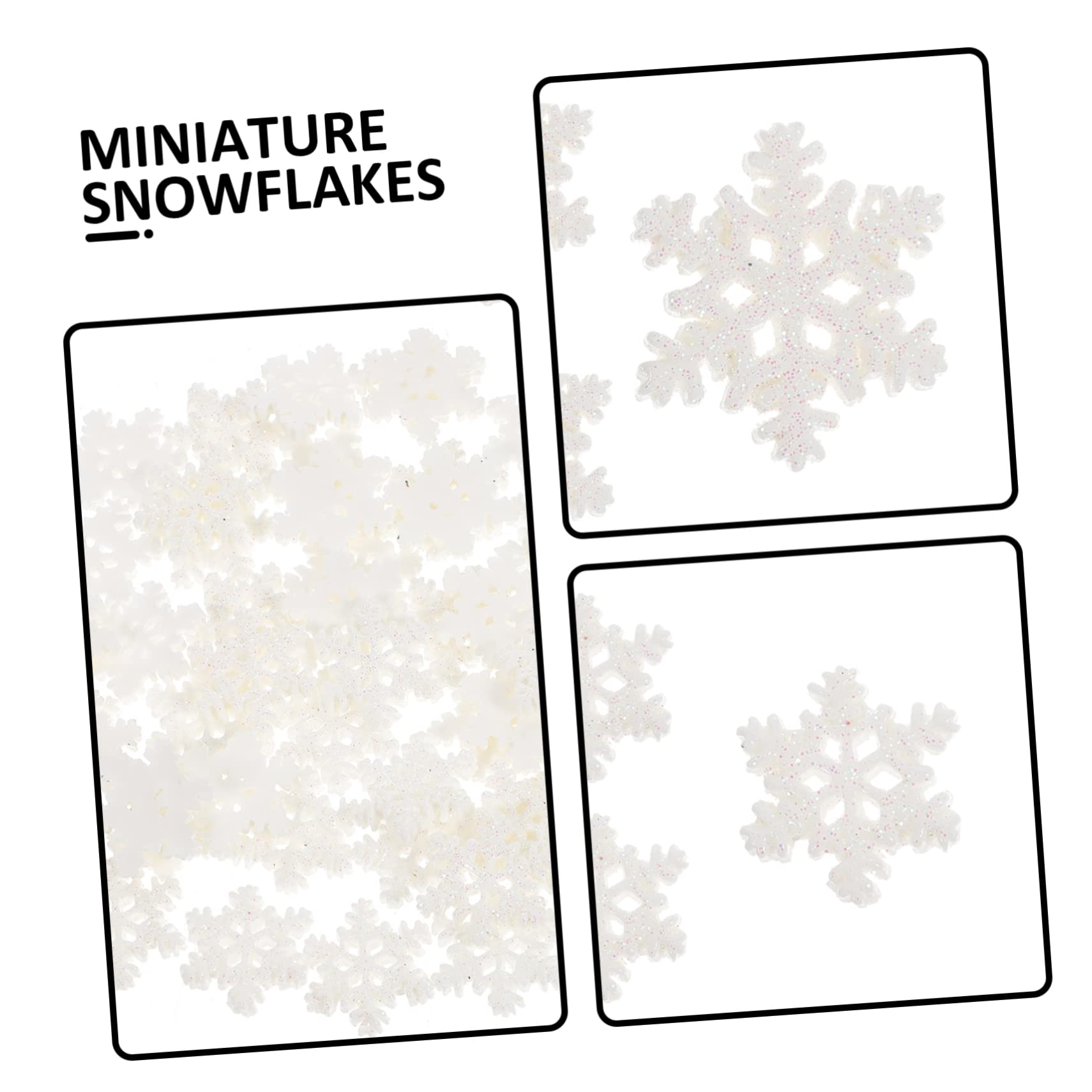 NUOBESTY 300 Pz fiocco di neve micro paesaggio fiocco di neve artigianale fai da te decorazioni natalizie con di decorazioni invernali albero natale di in resina