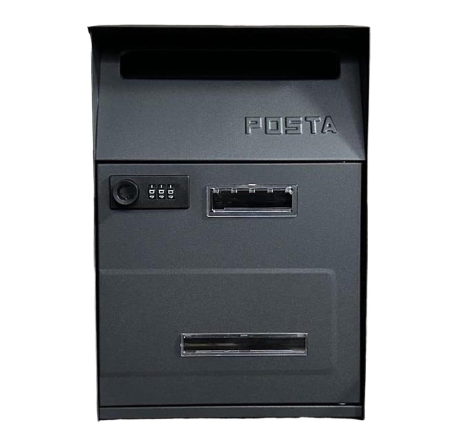Letter Box Mailbox Wall Mounted Mailbox Lockable Outside Postbox Letterbox For Packages Magazines Letter Outdoor(Gray)