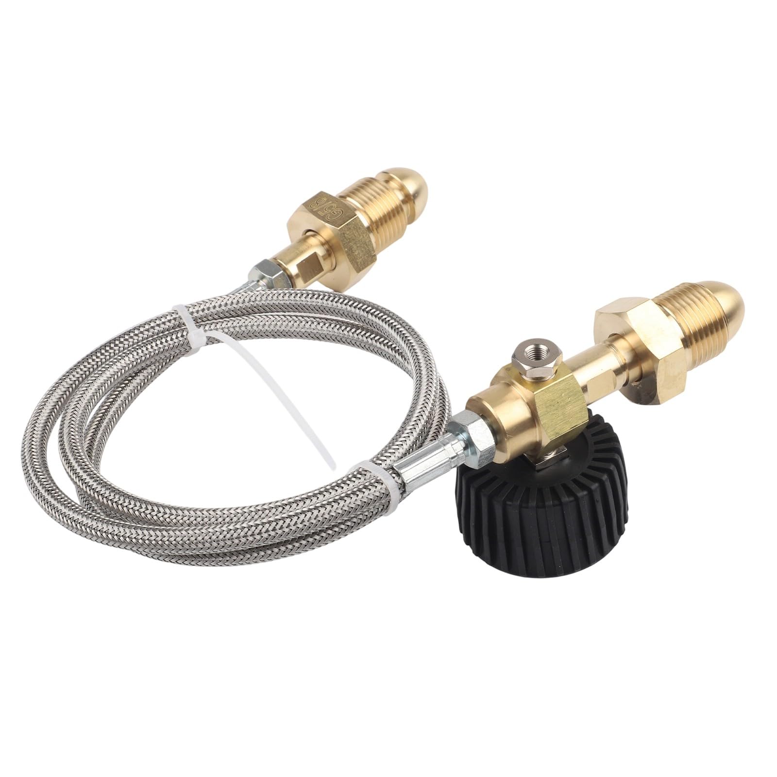 BS 341 - Manguera de recambio de cilindro de argón n.º 3 con conexión G de 5/8 pulgadas para adaptador de transferencia de estación de llenado del Reino Unido, 90 cm