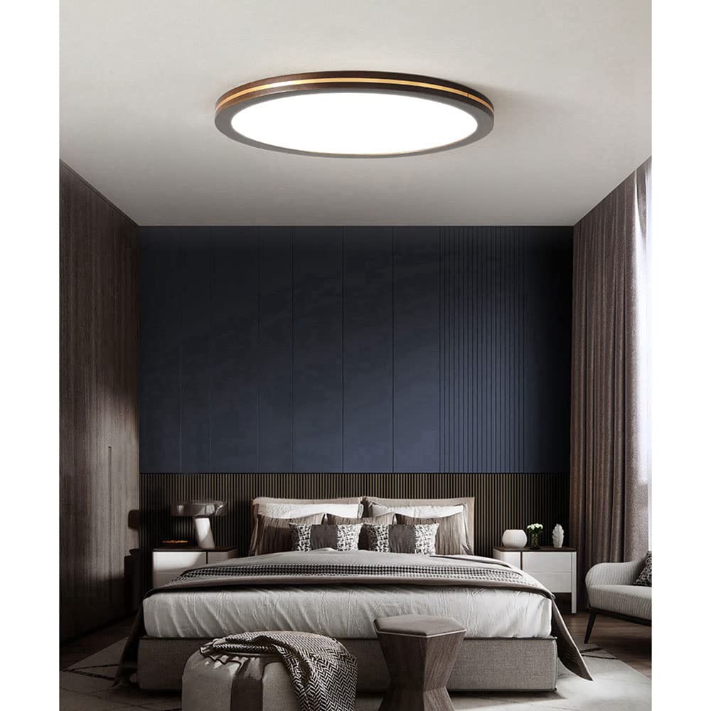 Luz LED De Panel Plano, Luz Blanca Diurna 6000k, 36W 3000LM, Luz De Techo Empotrada Ultradelgada De 1,1 Pulgadas, Accesorios De Iluminación De Madera Y Acrílico