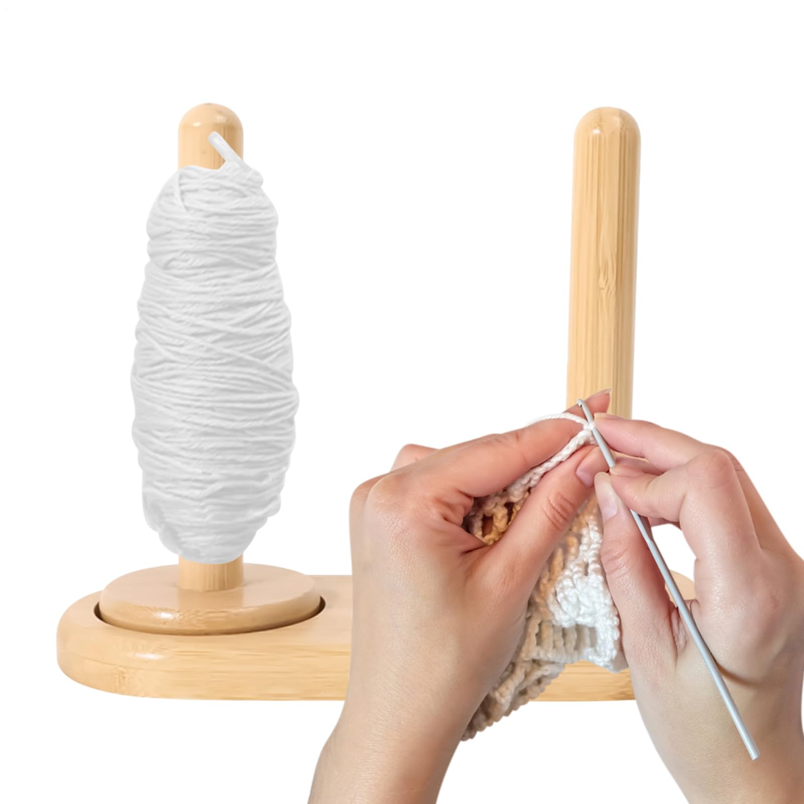 Fini les pelotes emmêlées grâce au porte-fil crochet en bois stable