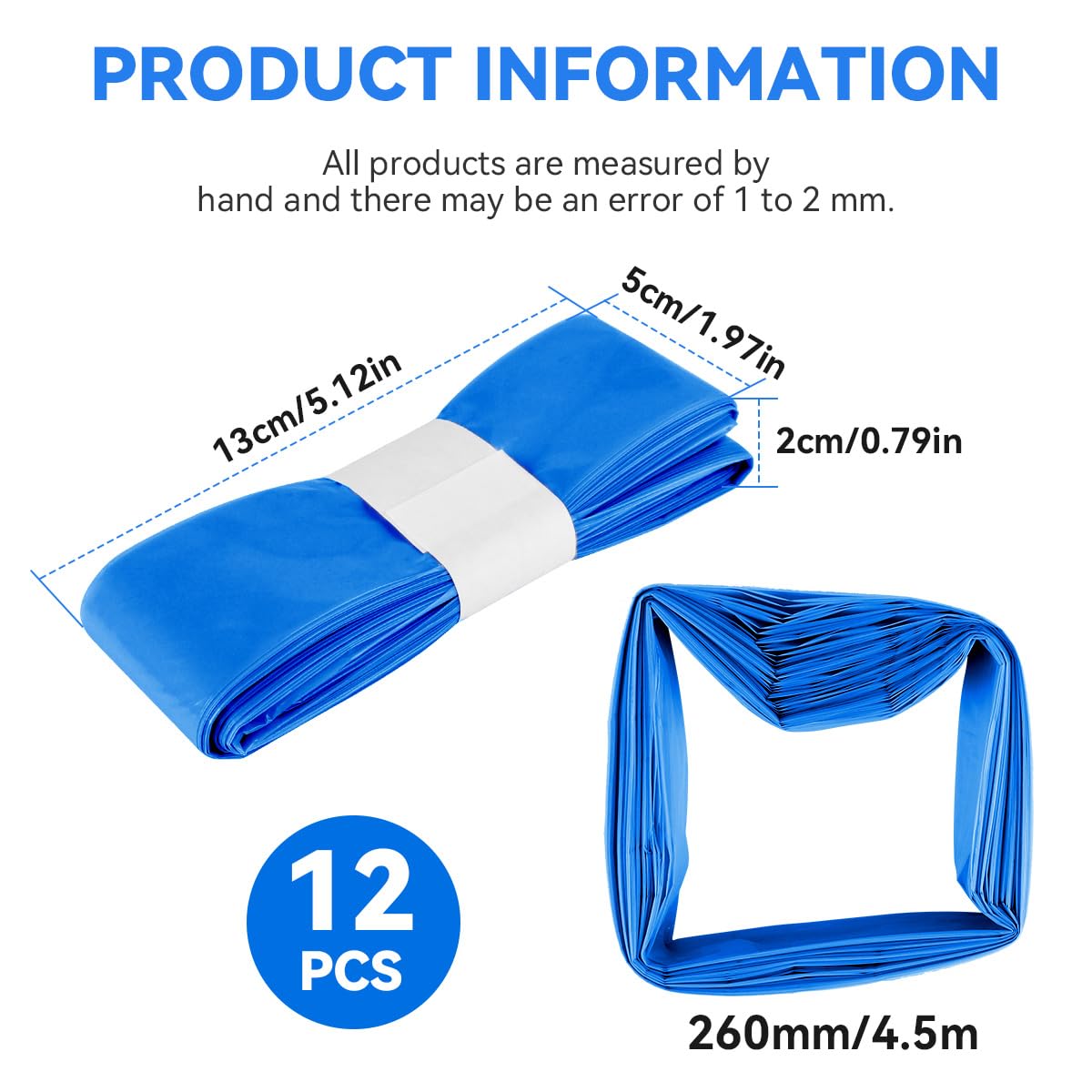 12 scatole di ricarica per pannolini, 4,5 m, con pellicola di ricarica, resistenti agli odori, spesse, compatibili con Tommee Tippee, Angelcare, LitterLocker, germoglio