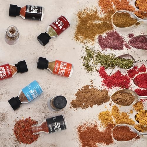 Image of Grilling Spices & Seasoning Gift Set - 24 Unique Gourmet BBQ Spice Rub Sampler - Gift Set for Birthday, Anniversary, Men, Dads, Husbands - By Chef Enthusiasts
