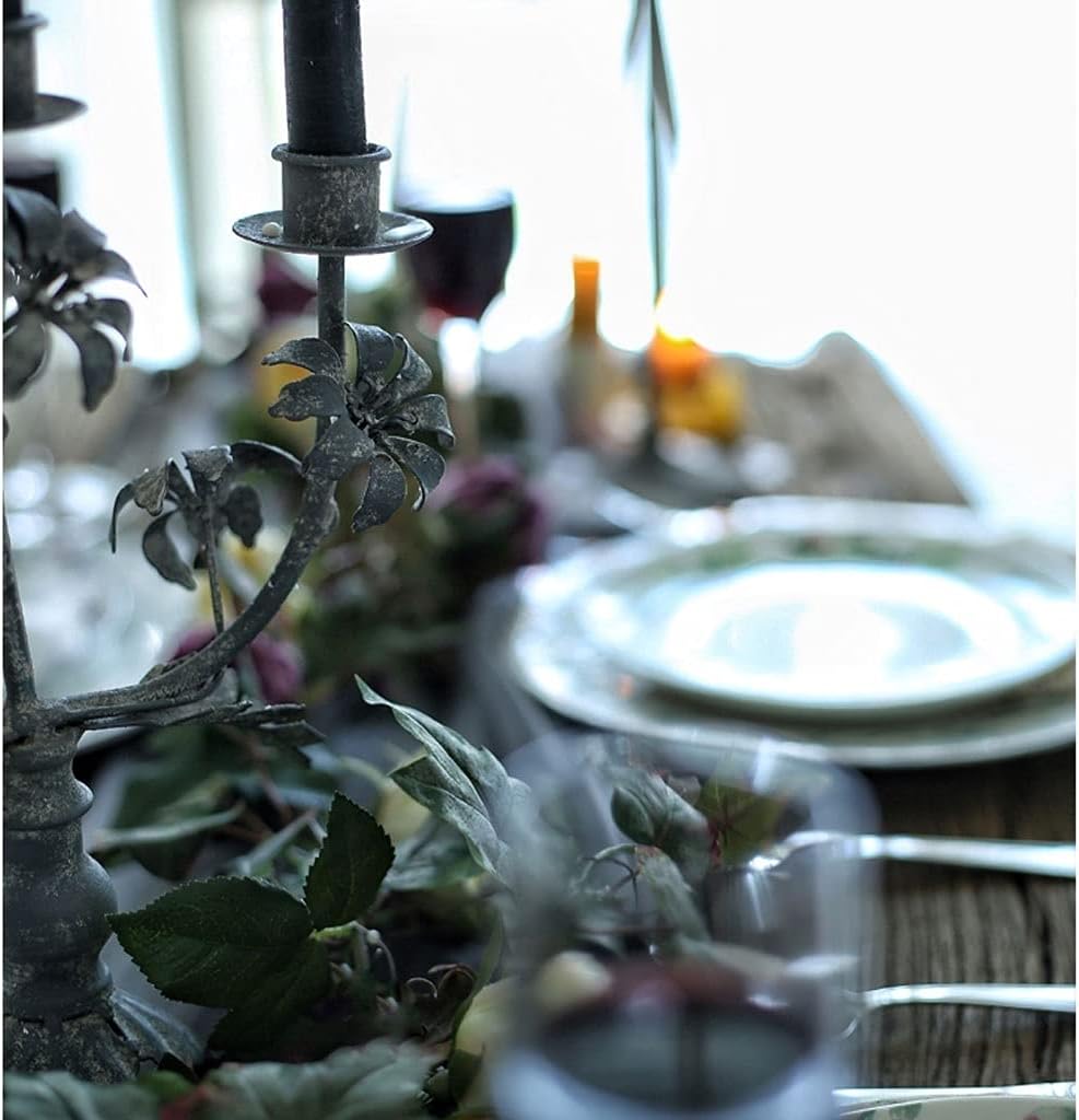 candle-holder Wrought Iron Three Headed Candlestick Decoration Retro Old Family Restaurant Dining Table Decoration Desktop Decoration candlestick, 20010125