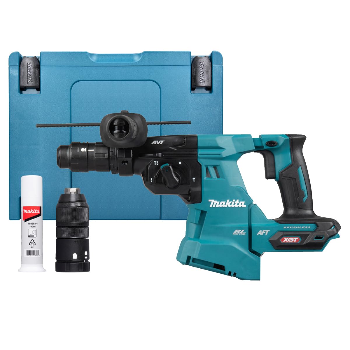 Makita HR012GZ03 40V XGT Brushless SDS+ Hammer Drill with Dust Collector & Chuck