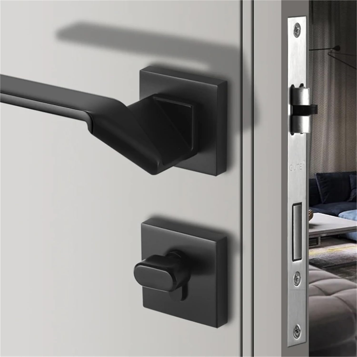 Aluminum Alloy Hardware Accessories with Keys Indoor Door Lock 1Pcs(1_72MM)