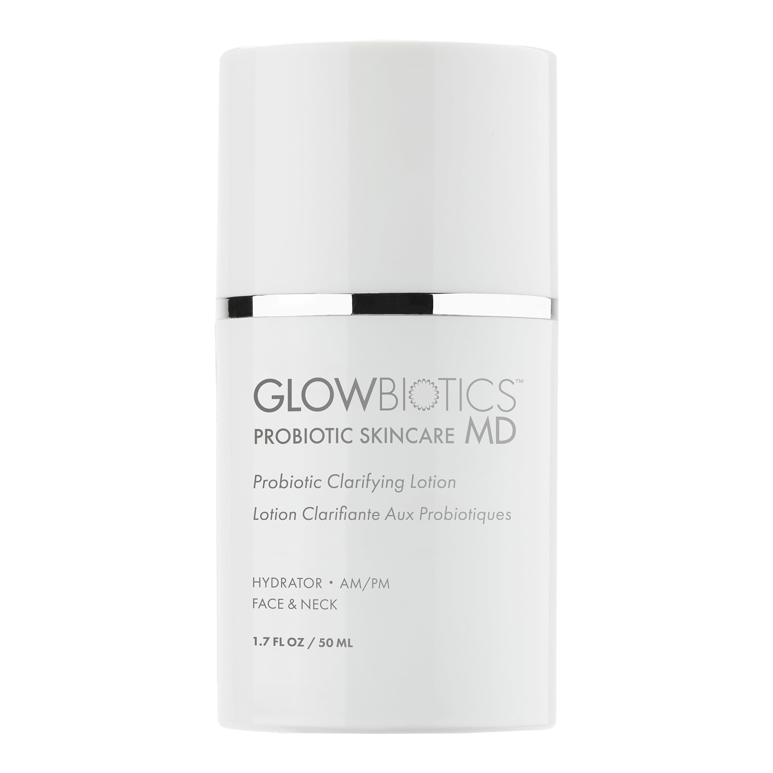 Glowbiotics Probiotic Clarifying Lotion | Oil Control Moisturizer for Oily, Acne Prone & Combination Skin | Reduces Shine & Soothes Redness with Hyaluronic Acid & Smart Peptides | 1.7 fl oz