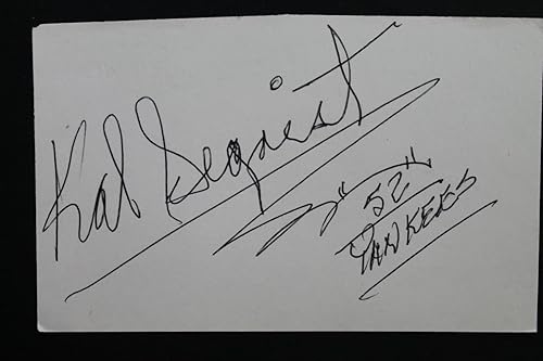 Kal Segrist (d.2015) 1952 New York Yankees Autographed Signed 3x5 Index Card - MLB Cut Signatures