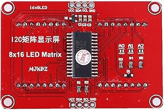 DC 3.3V 5V LED Dot-Matrix Display Module Lattice Screen HT16K33 Driver 16x8 Cascade Compatible 16x8 IIC Interface
