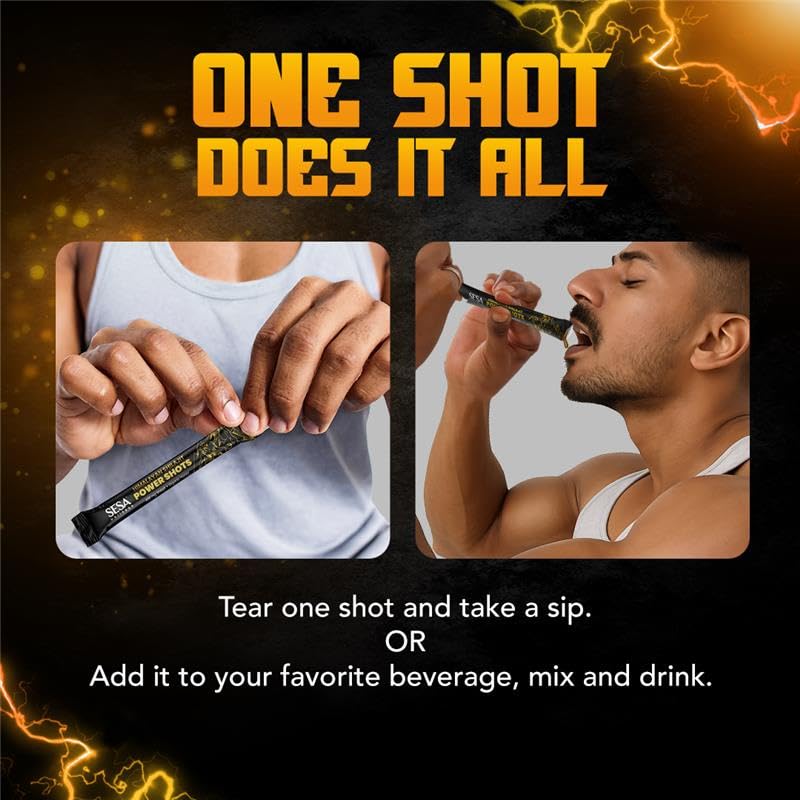 Image of Sesa Himalayan Shilajit Power Shots | 30 Sticks | 400mg Pure Shilajit with Organic Honey | Lab Certified, 70%+ Fulvic Acid | Boosts Energy, Stamina & Immunity | 100% Ayurvedic | No Sugar Adulteration & Additives