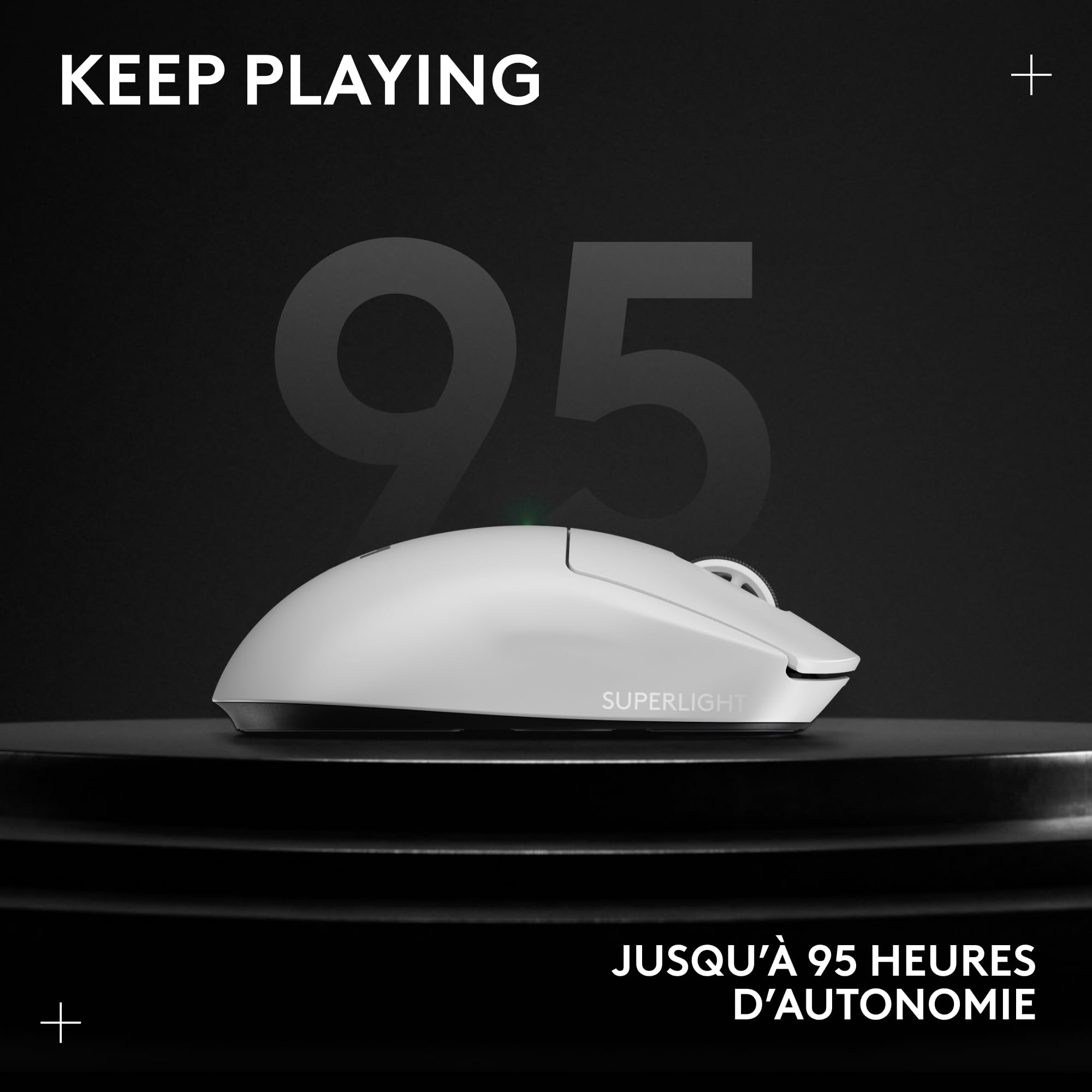 Logitech G PRO X SUPERLIGHT 2 wireless gaming mouse, 60 g pro-grade mouse with 5 programmable buttons, 44k DPI sensor, 8 kHz report rate, USB-C charging for PC/Mac - White
