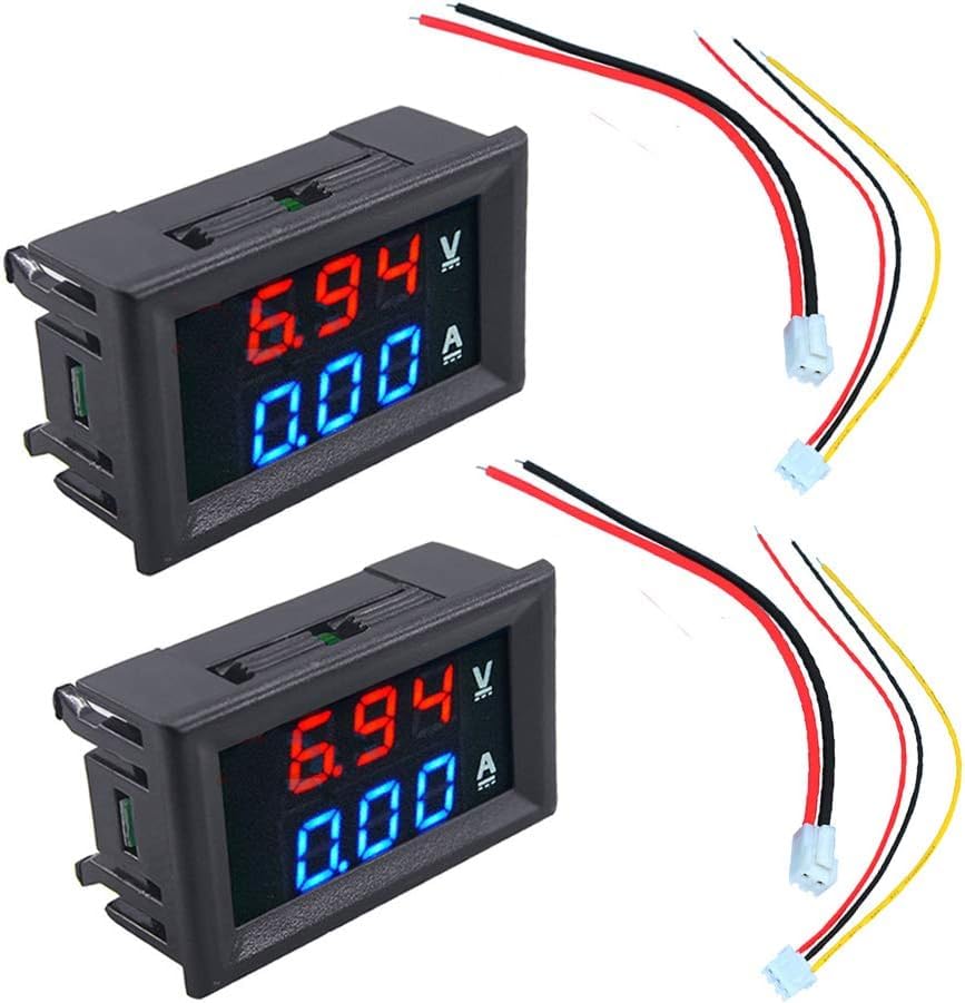 IDUINO Digital Voltmeter Ammeter DC 100V 10A Amp Voltage Current Meter Tester 0.28 Inch 3 Bits Blue + Red Dual LED Display Panel with Connect Wires - Pack of 2 (B0CRS8N7ZQ) Amazon Price History, Amazon Price Tracker