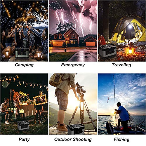 Portable Power Station 1000W, Peak 2000W Solar Outdoor Generators For Home, Road Trip Camping, Outdoor Adventure 1110Wh, 30000mAh High Capacity Portable Lithium Battery with 3x 220V/1000W AC Outlets