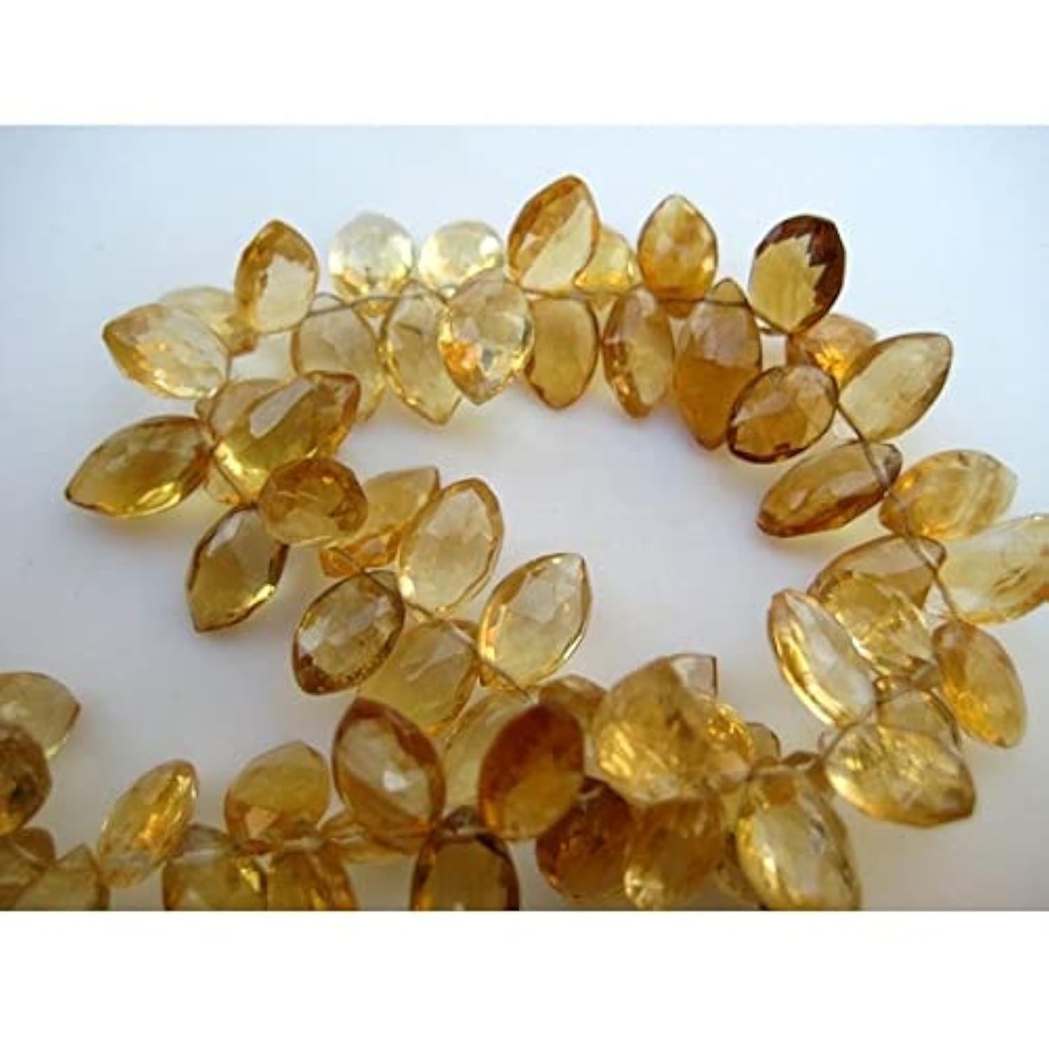Citrine briolette en perles marquise LKBEADS pour haute joaillerie