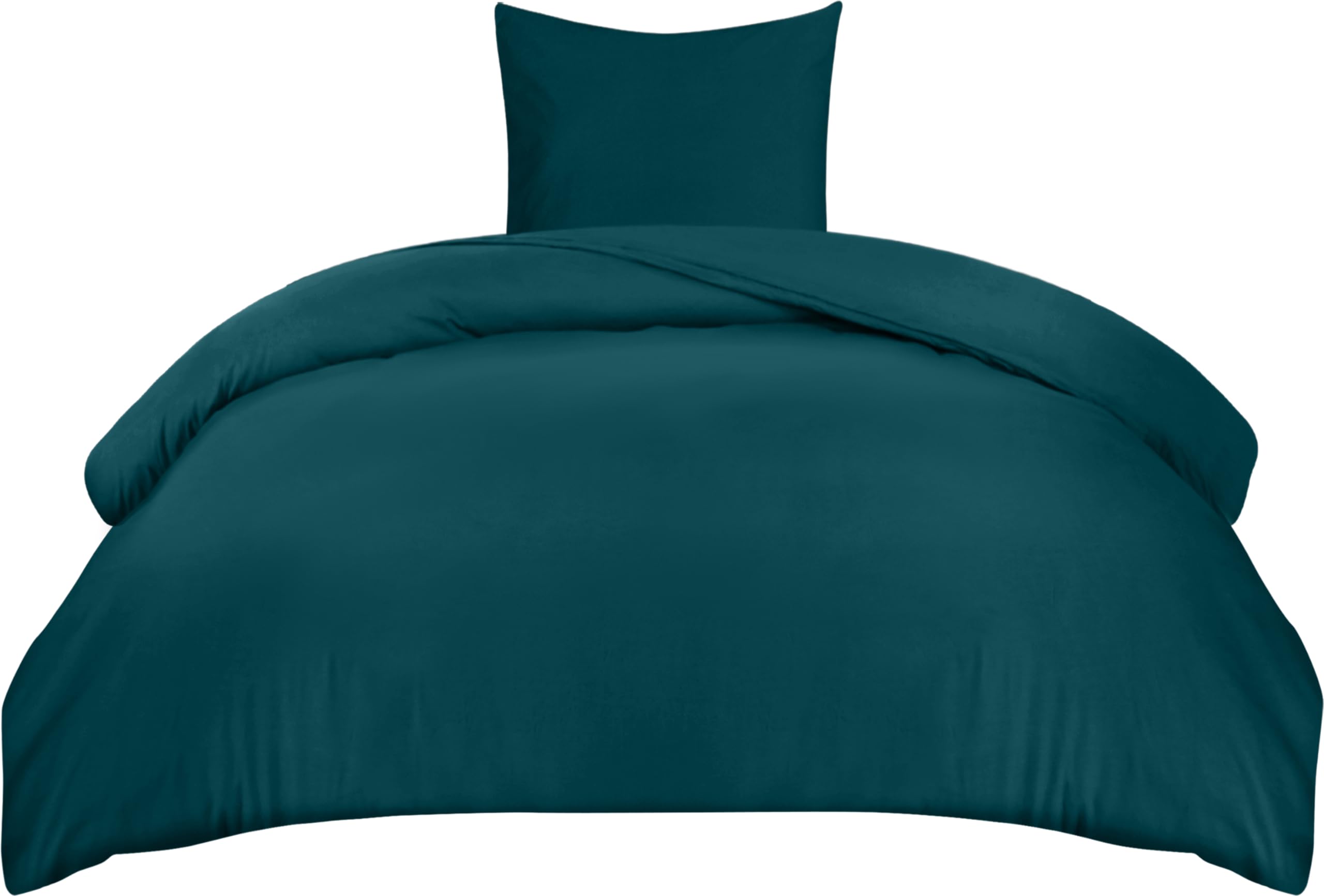 Utopia Bedding Bedding Set 135x200 - Microfiber Duvet Cover 135x200 cm + 1 Pillowcase 80x80 cm - Teal
