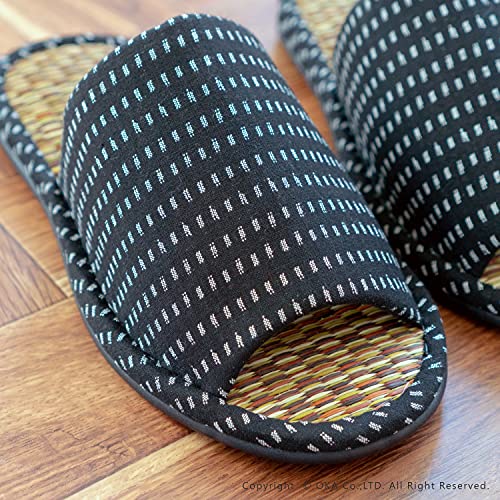 OKA Tatami Slippers, Made in Japan (Grass & Root, Japanese)3