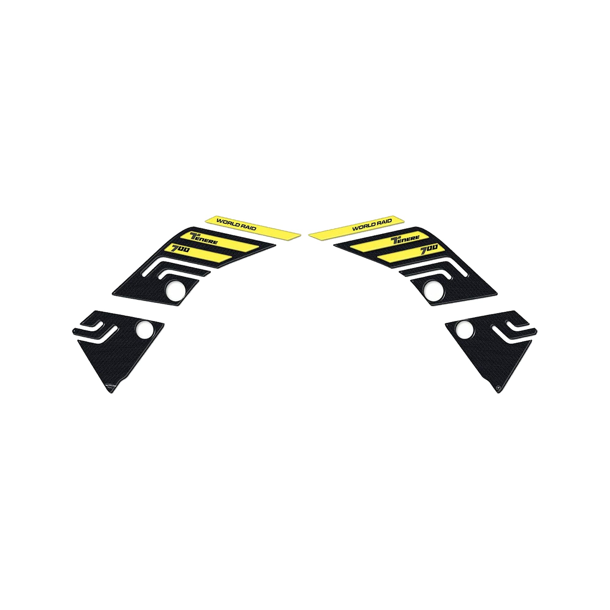 labelbike - Stickers Kit Gel 3D Guards Side Motorcycle compatible with Yamaha Keep 700 - Yellow