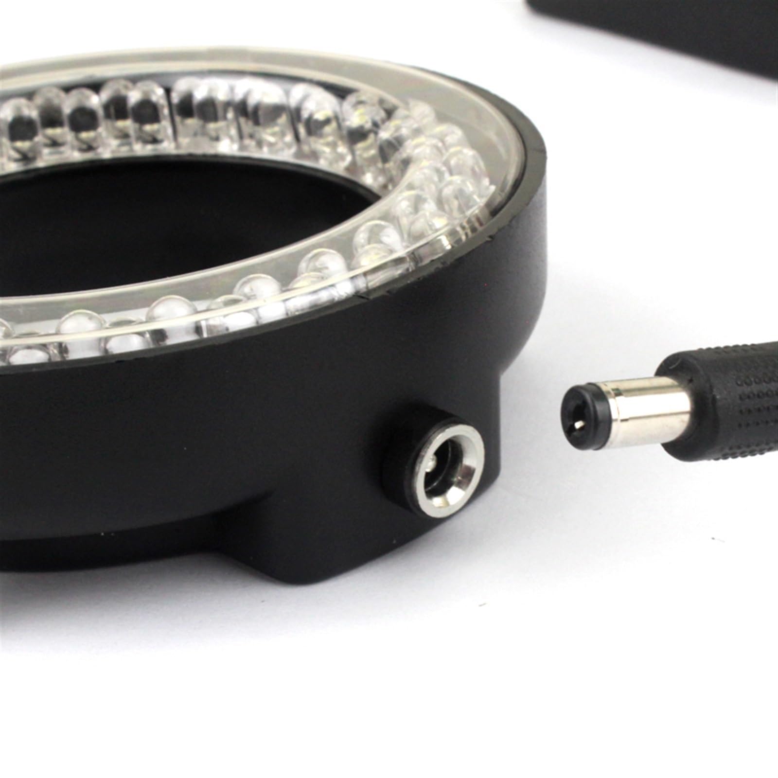 Luce ad anello a 144 LED regolabile per l'industria Video Stereo Microscopio Lente Ingrandimento della fotocamera (144 LED nero)