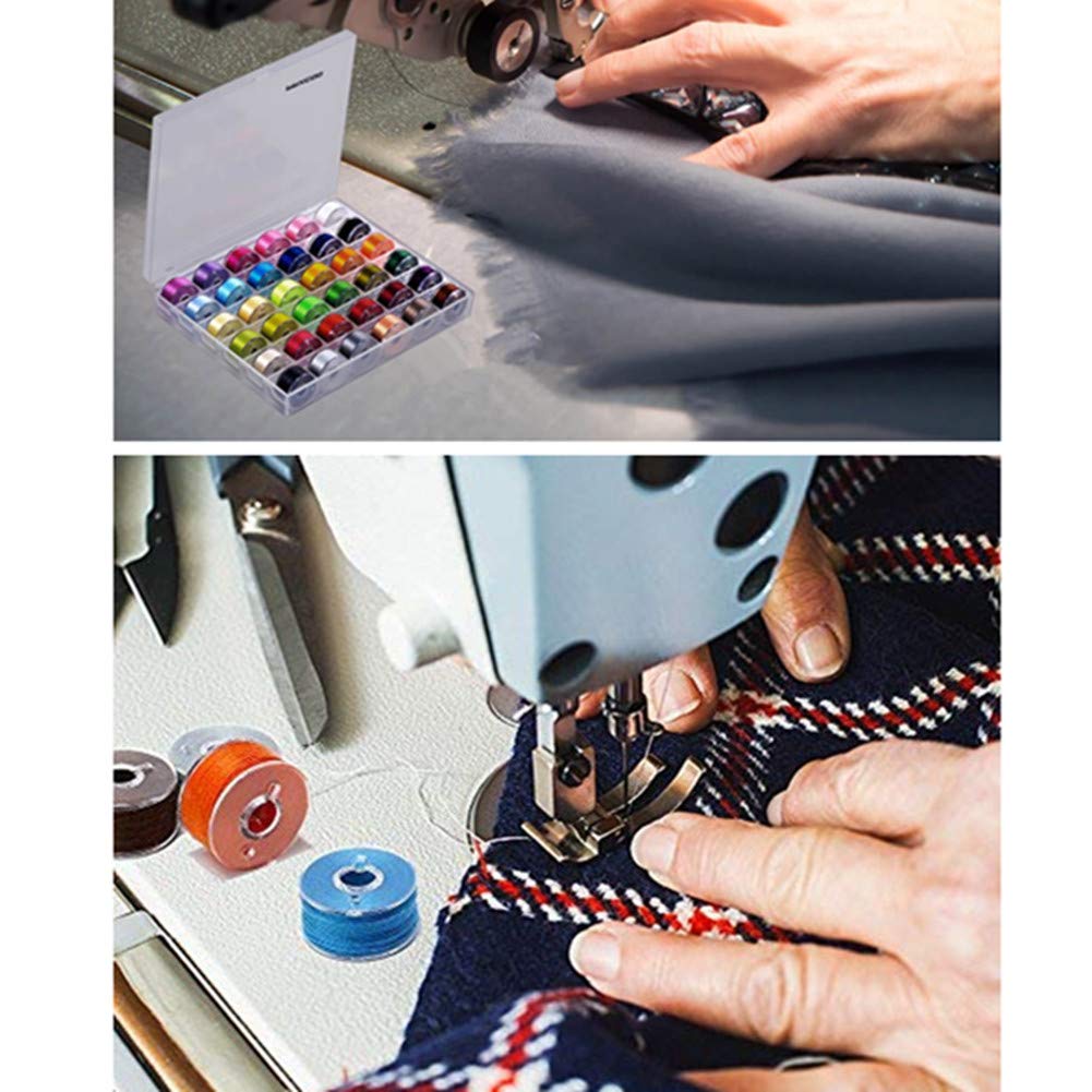 Ilauke Kit 36 Bobine Filo Da Cucito In Poliestere – 255 Metri L'una, 36 Colori Con Custodia Trasparente, Per Macchine Brother, Singer, Janome