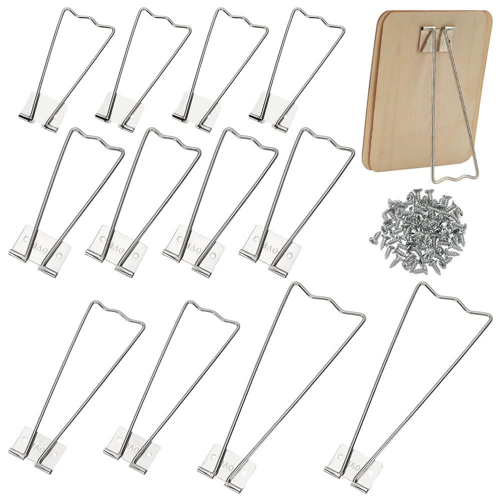 FINGERINSPIRE 12 unids 4 estilos caballete de marco de fotos y soporte trasero de hierro y platino con 30 tornillos