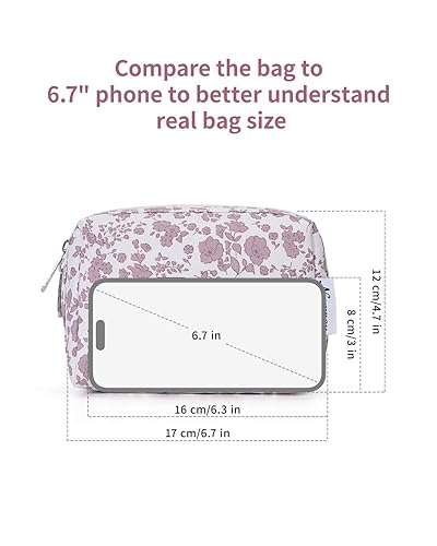 Miniatura 195 de Narwey Cute Cheetah Makeup Bag Travel Cosmetic Bag Organizer Toiletry Bag Make Up Bags with Compartments for Women Girls (Large, Black Leopard)