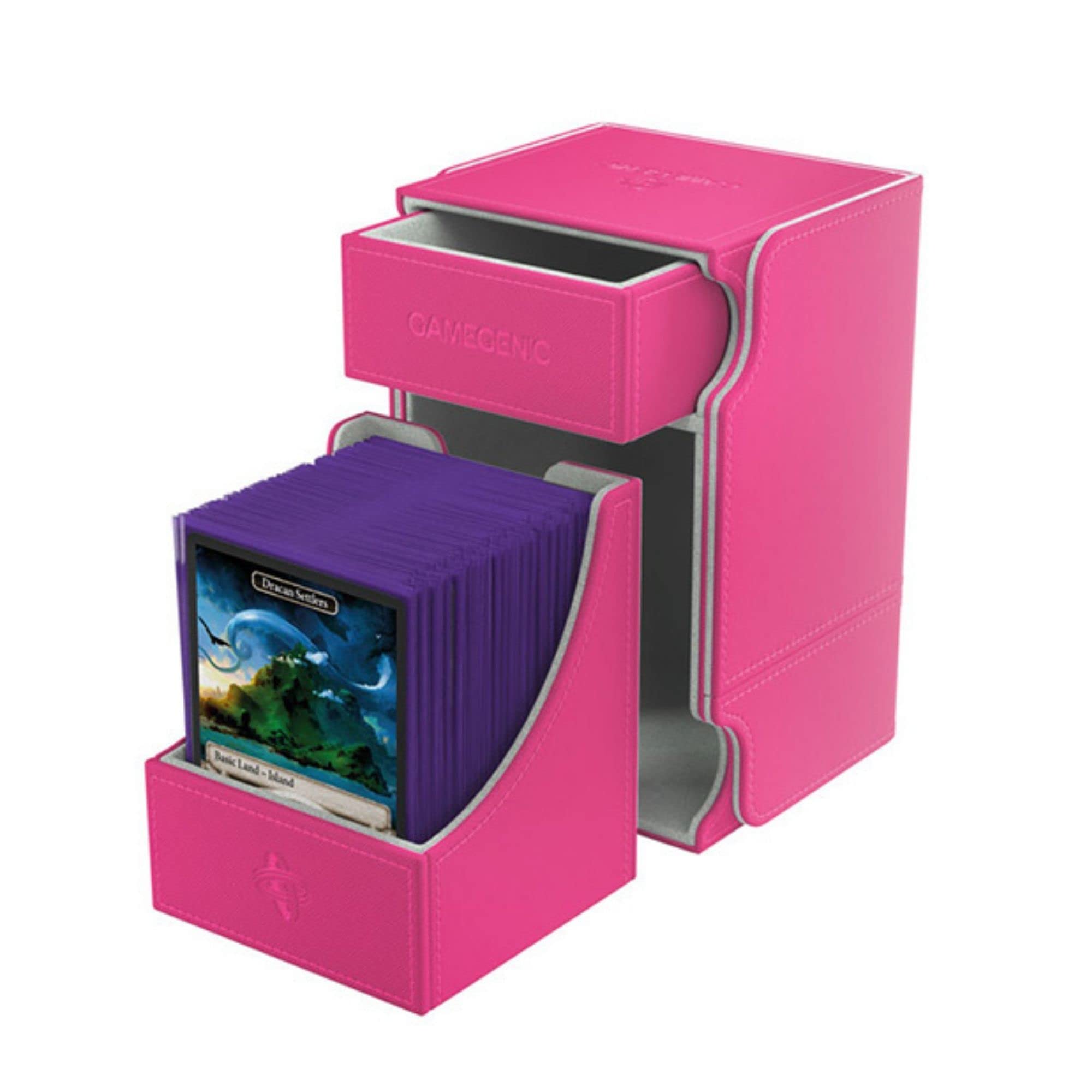 Gamegenic Stronghold Convertible – Caja Para 200 Cartas Con Doble Funda, Bandejas Extraíbles Y Cajón Para Accesorios, Ideal Para Coleccionistas