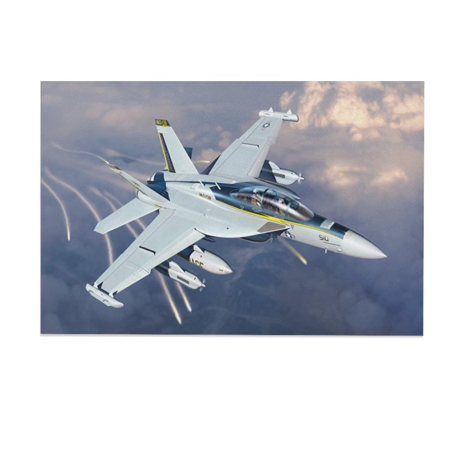 Military Airplane EA-18G Growler Fighter Modern Art Canvas Print Poster Aero Art Wall Decor Picture Boys Room Decor Bedroom Decor Office Room Decor Gift24x36inch(60x90cm)