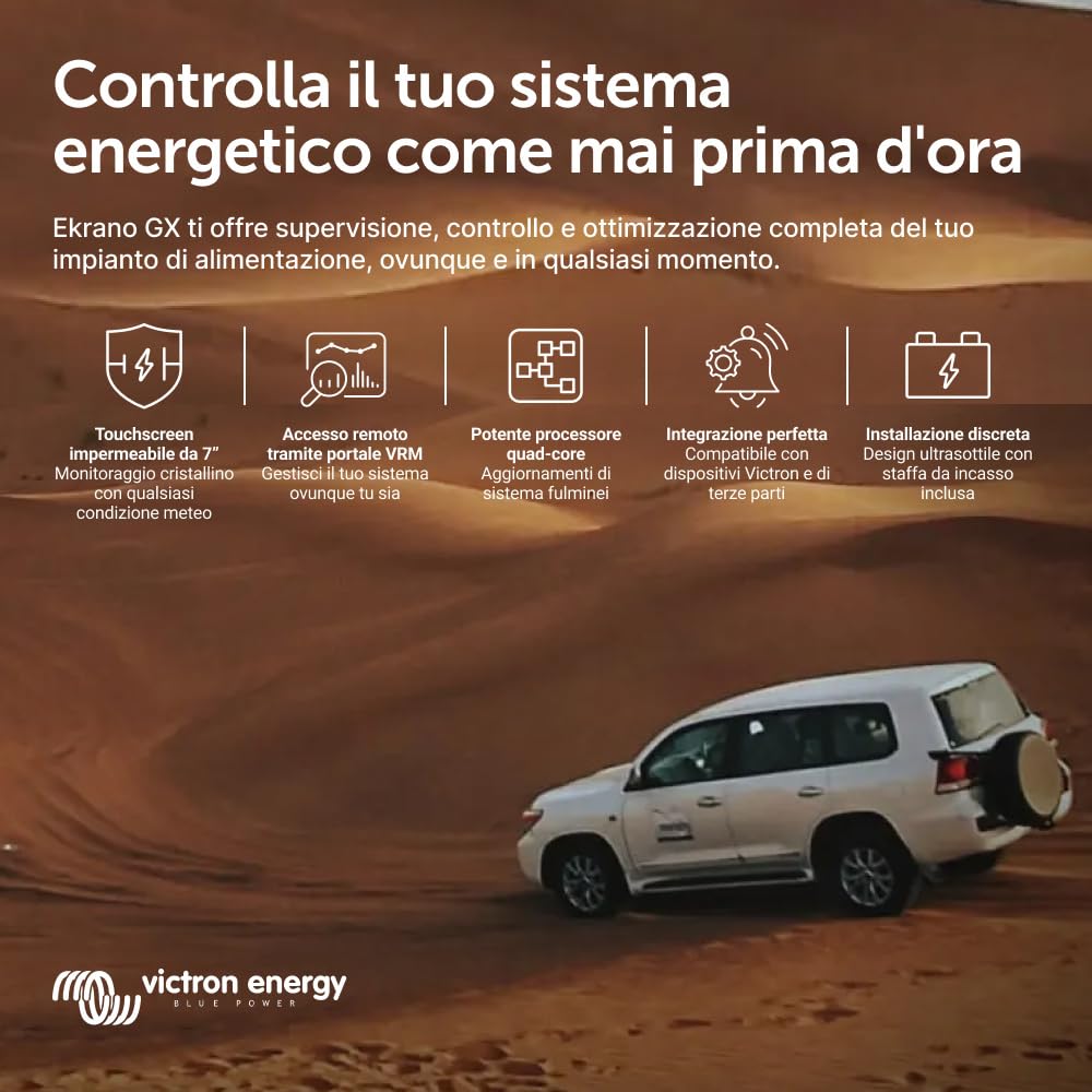 Victron Energy Ekrano GX con Display Integrato per Monitoraggio e Controllo del Sistema