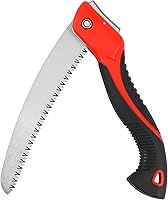 Vista 1 de Sierra de poda resistente de 8 pulgadas, sierra de mano plegable con hoja curvada SK5, dientes de afeitar de triple corte utilizados para árboles