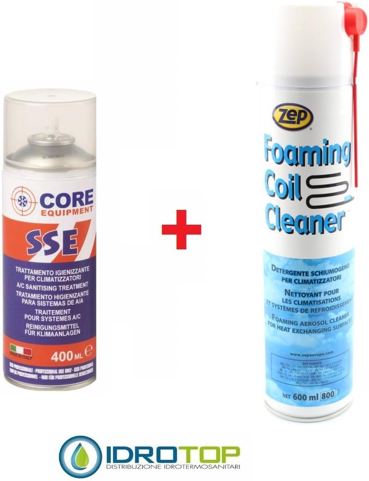 Cleaning Kit in 2 cylinders 400 ml Conditioners for Split core-sanificazione Installations
